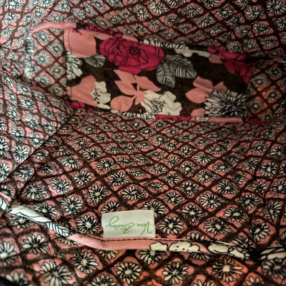 Vera Bradley Mocha Rouge Large Toggle Tote - Picture 9 of 10